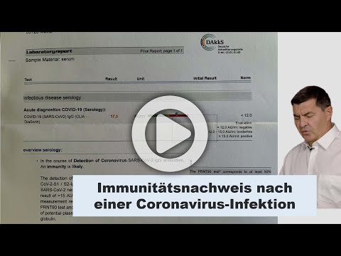 Youtube: Coronavirus - Immunität nach einer Infektion - Coronavirus-Antikörpertest und zelluläre Immunität