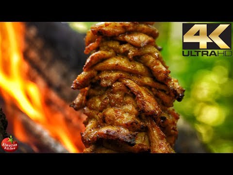 Youtube: Gyros On a Rope (4K) - Primitive Cooking ASMR - Must See!
