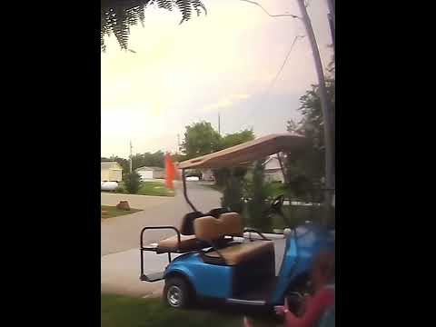 Youtube: Lady crashes Golf Cart twice (funny)
