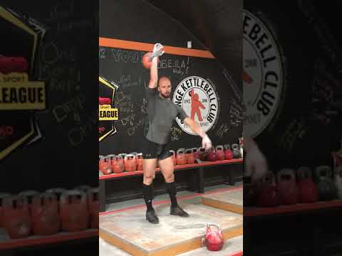 Youtube: 215reps Snatch 30kg kettlebell in 10min by Denis Vasilev
