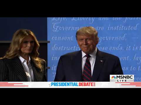 Youtube: Melania HATES Trump. Barely touches him.  Jill hugs Joe Biden like she means it at the Debate.