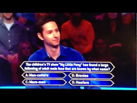 Youtube: My Little Pony Question on "Who Wants to Be a Millionaire"