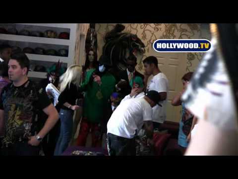 Youtube: Michael Jackson and His Masked Children Shop at Ed Hardy