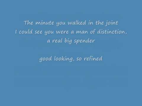 Youtube: Shirley Bassey Big Spender (with Lyrics on screen)