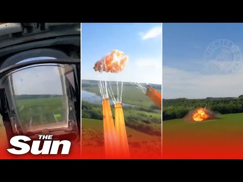 Youtube: Russian pilot ejects moments before Ukrainian missile strikes fighter jet