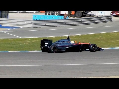 Youtube: 2015 F1 Testing Jerez new McLaren Honda sound