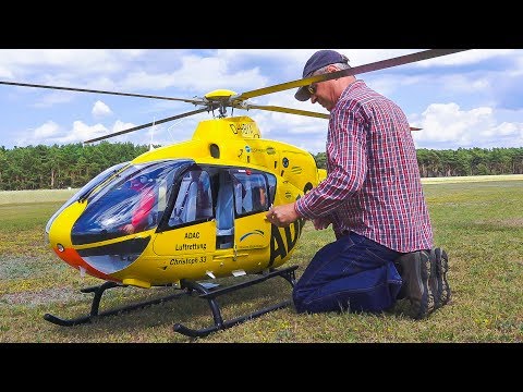 Youtube: WORLD`S LARGEST RC MODEL TURBINE HELICOPTER EC135 EUROCOPTER / Flugfest Damelang 2017