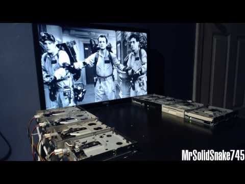 Youtube: Ghostbuster's Theme on eight floppy drives