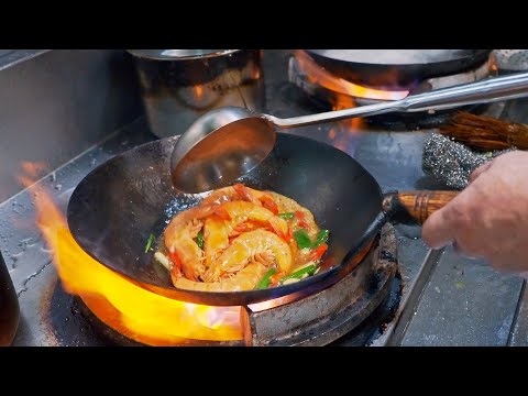 Youtube: Art of Wok Skills！Cooking with Extreme Powerful Fire, Taiwan Stir Fry / 晚上不要看！海鮮熱炒, 大民生平價海鮮