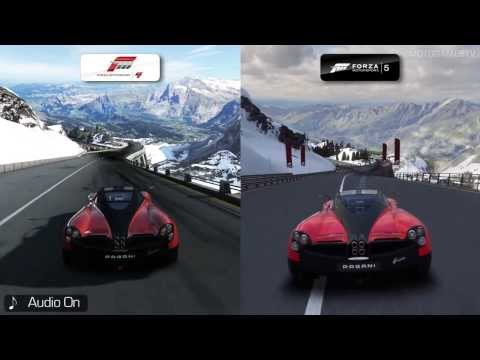 Youtube: Forza Motorsport 4 vs Forza Motorsport 5 - Bernese Alps Early Comparison