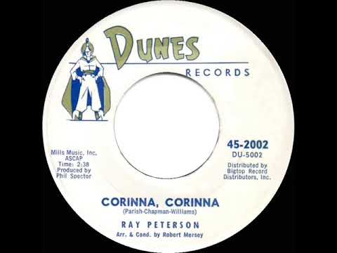 Youtube: 1961 HITS ARCHIVE: Corinna, Corinna - Ray Peterson (hit 45 single version)
