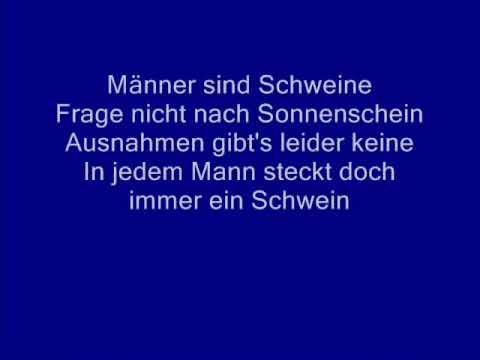 Youtube: Ärzte Männer sind Schweine with lyrics