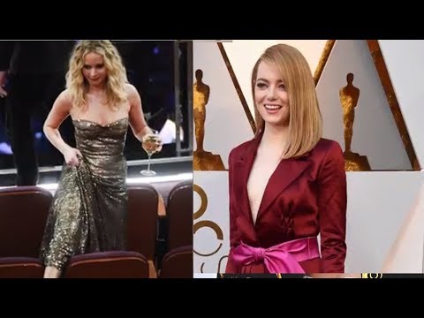 Youtube: Jennifer Lawrence Jumps Hurdles To Be With BFF Emma Stone | 2018 Oscars