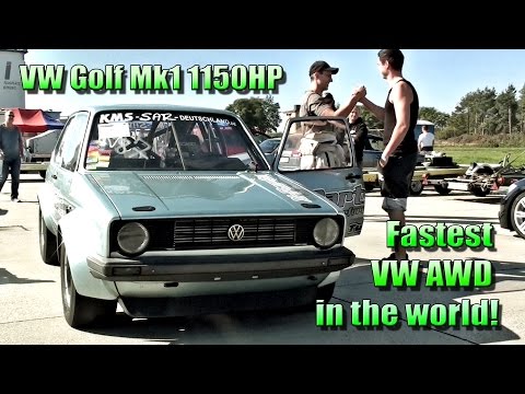 Youtube: 16Vampir VW Golf Mk1 1150HP AWD 8,29s @ 281kmh 2014 NEW VERSION