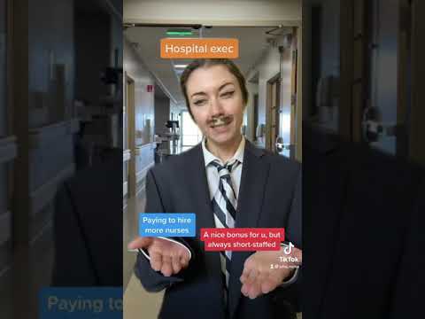 Youtube: Hospital exec and nursing VP make a deal/ Mr. Krabs! <i class=