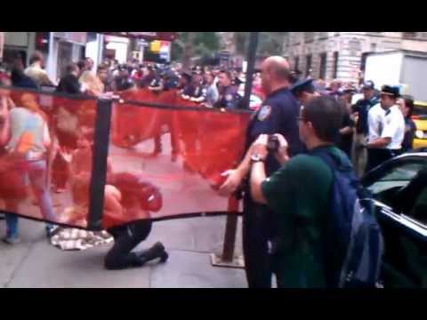 Youtube: PEACEFUL FEMALE PROTESTORS PENNED IN THE STREET AND MACED!- #OccupyWallStreet