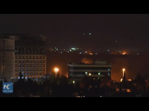 Youtube: Syria's air defenses respond to Israeli missile attack