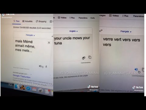 Youtube: ENGLISH TO FRENCH FUNNY TRANSLATION COMPILATION  | your uncle mows your tuna VIRAL GOOGLE VOICE thon