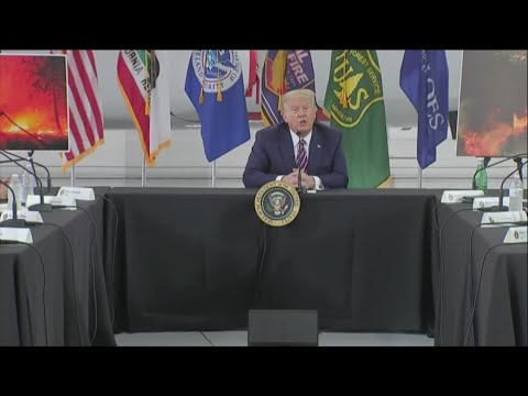 Youtube: 'It will start getting cooler' | President Trump responds to combating climate change in fires | RAW