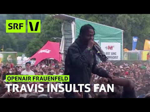 Youtube: Openair Frauenfeld: Travis Scott spuckt wegen Sneaker auf Fan | Festivalsommer 2015 | SRF Virus