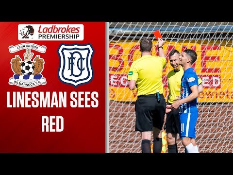 Youtube: Referee shows red card to sick assistant! | Ladbrokes Premiership 2016/17