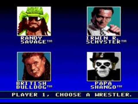 Youtube: WWF Super Wrestlemania Genesis roster