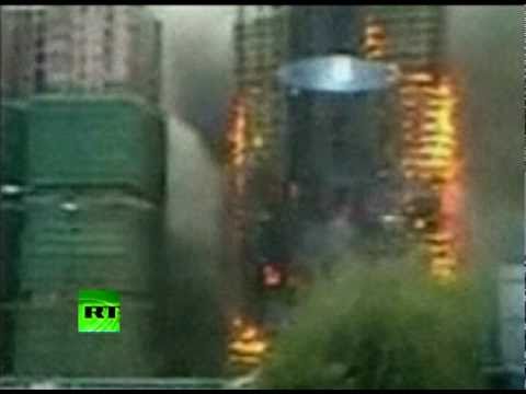Youtube: Video of Shanghai skyscraper inferno as 53 killed in China fire