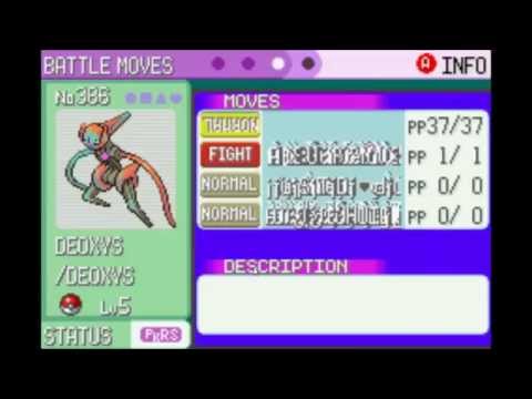 Youtube: Pokemon Emerald Glitch - Obtain ANY Pokemon (Deoxys hatching shown) (Glitzer Popping)