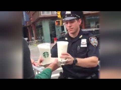 Youtube: Kind Starbucks Employee Brings Coffee and Pastries to Officers After Explosion