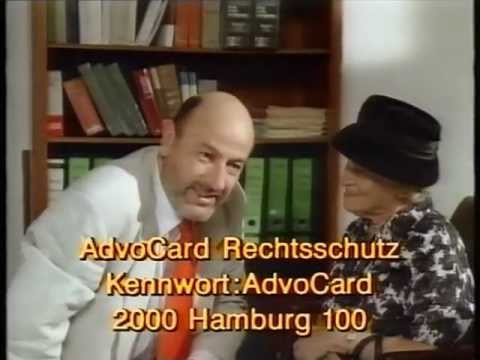 Youtube: Advocard Werbung Manfred Krug 1990