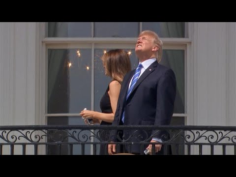 Youtube: President Trump Removes Solar Glasses While Watching Eclipse