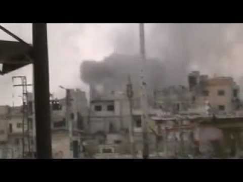 Youtube: Baba Amro: the fall of dozen of rockets on civilian houses  26-02-2012