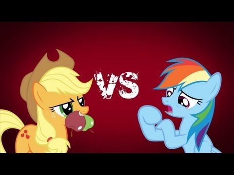 Youtube: Epic Rap Battles of pony - Applejack VS Rainbow Dash