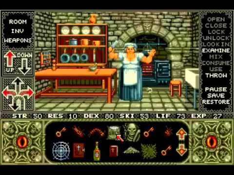 Youtube: Elvira Mistress of the Dark (Amiga): Every possible mean way to die (Death Scenes)