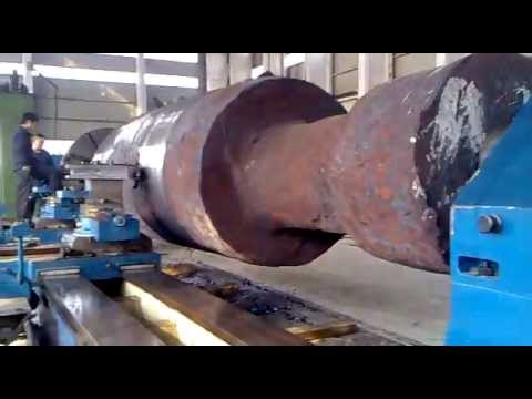 Youtube: Heavy Duty Face Lathe Machine to Process Rotor Shaft or axle/120T load
