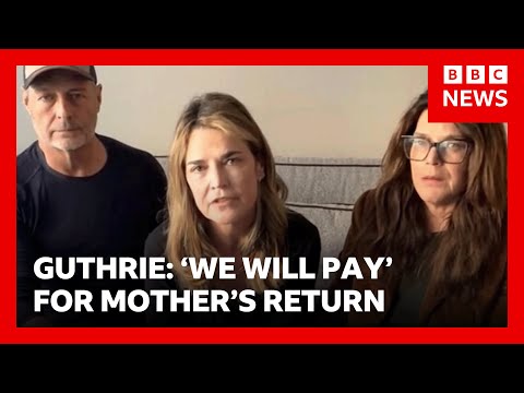 Youtube: US news anchor Savannah Guthrie says ‘we will pay’ in plea for mother’s return | BBC News