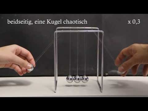 Youtube: Physikversuch Newtonkugeln Kugelstoßpendel Demonstrationspraktikum Uni Würzburg