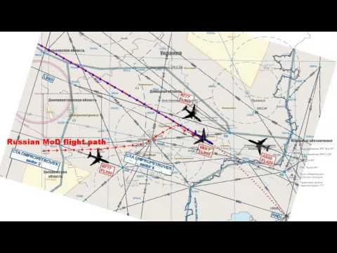 Youtube: Flight Path of MH17 Compared to Russian Ministry of Defence Claims