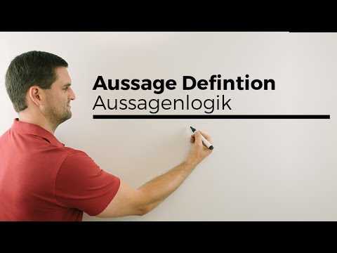 Youtube: Aussage Definition, Aussagenlogik | Mathe by Daniel Jung