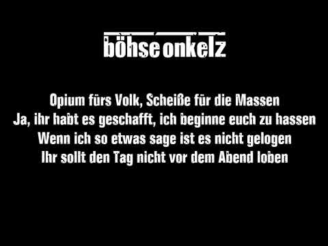 Youtube: Böhse Onkelz - Ihr sollt den Tag nicht vor dem Abend loben (LYRICS)