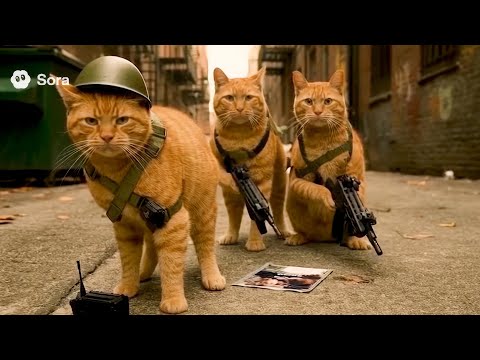 Youtube: War for the Planet of the CATS - Funny Sora 2 Cat Video