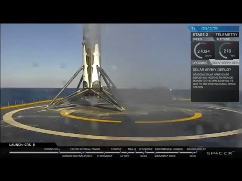 Youtube: SpaceX Falcon 9 successfully landing on ASDS
