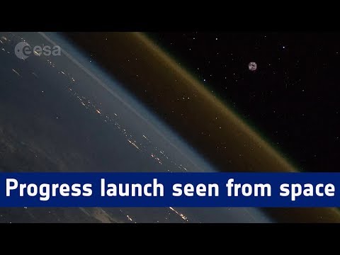 Youtube: Progress launch timelapse seen from space