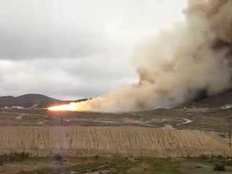 Youtube: Space Shuttle Booster Rocket Test Fire