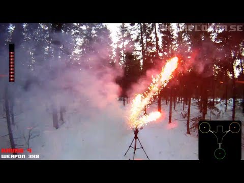 Youtube: Drone with fireworks VS Hydrogen balloons