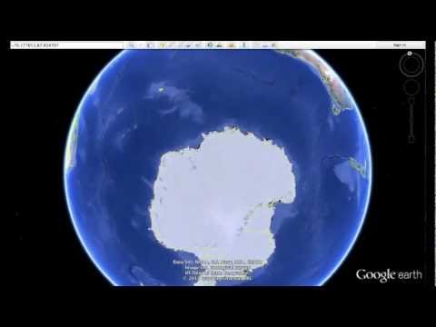 Youtube: 14 mile long "THING" buried in Antarctica? - how to find using Google Earth