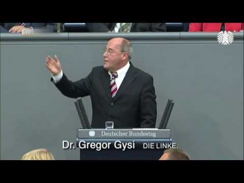 Youtube: Gregor Gysi, DIE LINKE: Frau Bundeskanzlerin! Ich weiß nicht, wo Sie gerade wieder rumturnen.