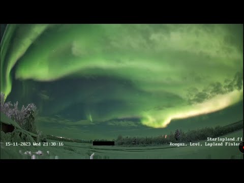 Youtube: Northern Light Live Levi, Finland. North view