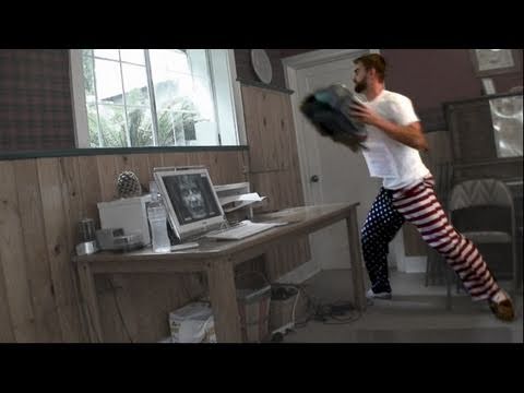 Youtube: Matt's Revenge: No, NO. NO! Scare Prank - (Printer through window)