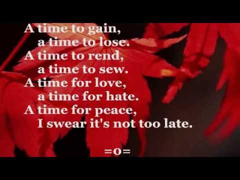 Youtube: TURN! TURN! TURN! (Lyrics) - THE BYRDS